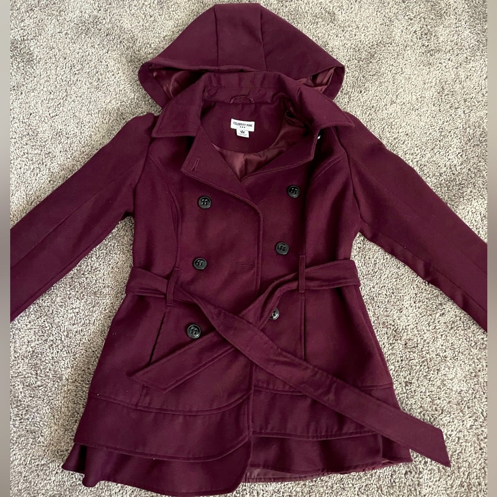 Burgundy Peacoat Medium